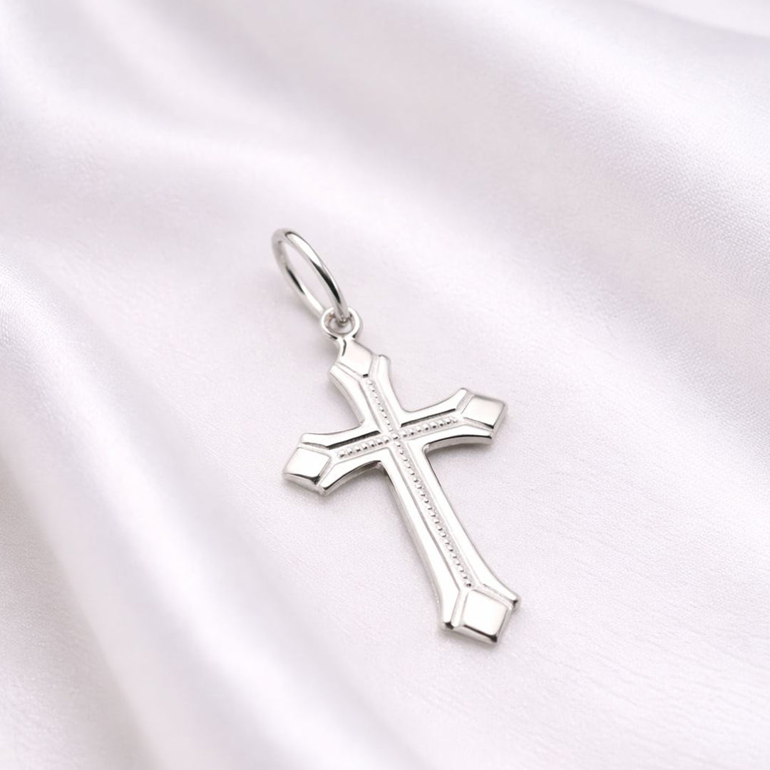Colar Crucifixo Clássico Prata 45cm