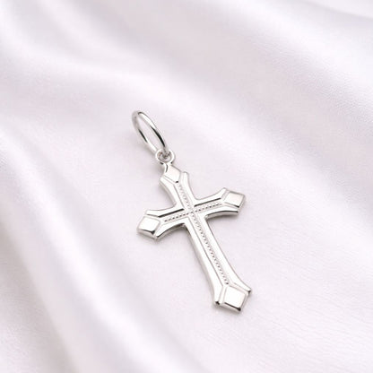 Colar Crucifixo Clássico Prata 45cm