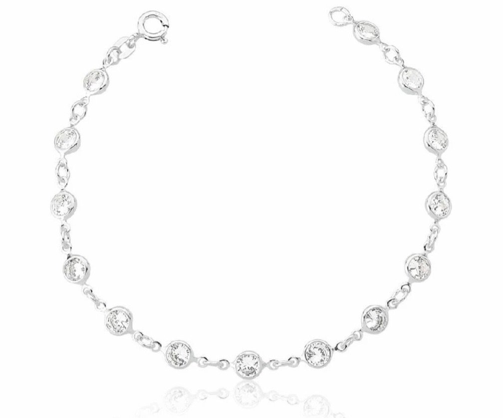 Pulseira bolinha de Zircônia