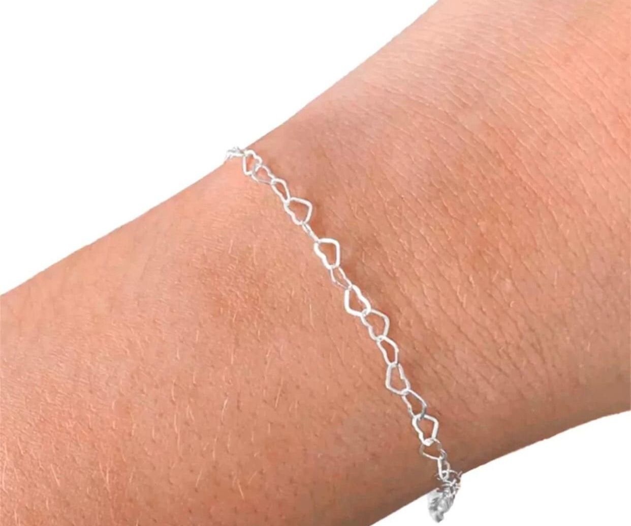 Pulseira elo coração 19cm - Imagem 2