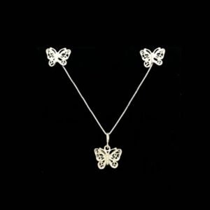 Conjunto Colar + brinco borboleta
