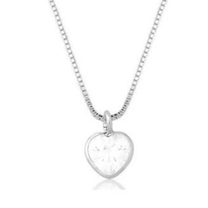 Colar com Pingente ponto de luz Coração