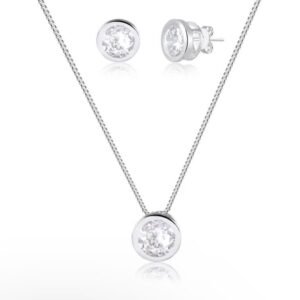 Conjunto Colar e brinco ponto de luz