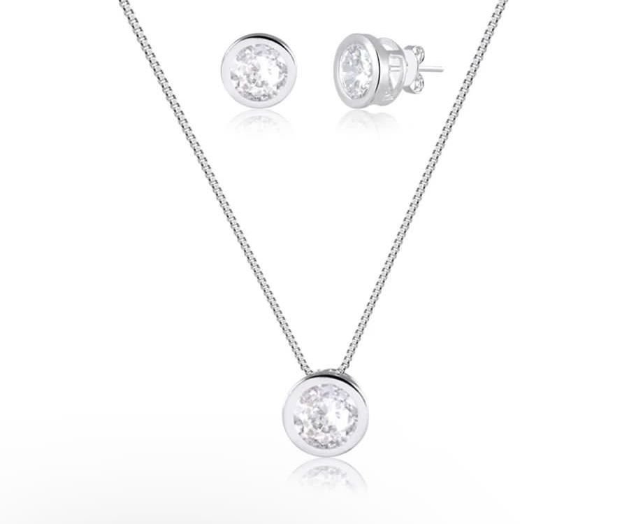 Conjunto Colar e brinco ponto de luz