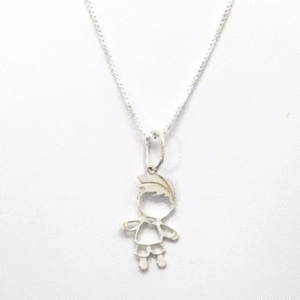 Colar com pingente Boneco